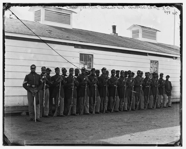 Photograph of United States Colored Troops soldiers during the Civil War