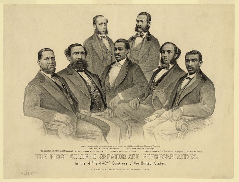 The first Black senators and representatives in the United States Congress