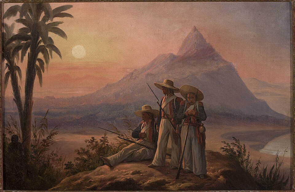 A painting of the Haitian Revolution. The successful revolt by enslaved people in Haiti terrified white slaveholders but inspired Black Americans fighting for freedom.