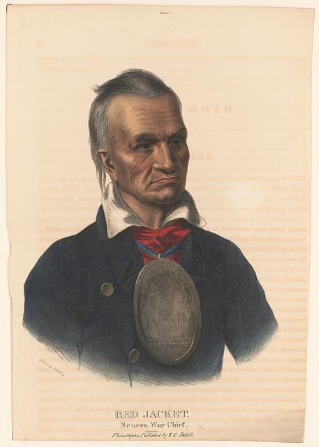 Red Jacket, a Seneca leader, was one of the most skilled Native American diplomats. The medal around his neck, given by George Washington, reflects his role as an intermediary.